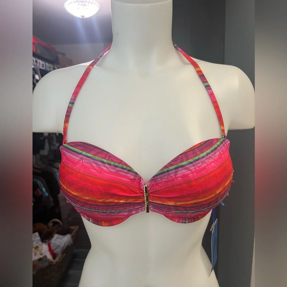 NWT Lisa Blue African Skies Bikini Top - Picture 1 of 10